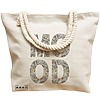 Geanta Canvas Tote pentru femei, model Money Mood, 40x51 cm, Bej, BEKZ® 17 model Money Mood