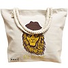 Geanta Canvas Tote pentru femei, model Be Brave, 40x51 cm, Bej, BEKZ® 17 model Be Brave