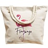 Geanta Canvas Tote pentru femei, model Flamingo, 40x51 cm, Bej, BEKZ® 17 model Flamingo