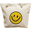 Geanta Canvas Tote pentru femei, model Happy Smile, 40x51 cm, Bej, BEKZ® 16 Geanta Canvas Tote pentru femei