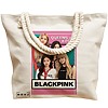 Geanta Canvas Tote pentru femei, model Blackpink 1, 40x51 cm, Bej, BEKZ® 17 model Blackpink 1