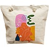 Geanta Canvas Tote pentru femei, model Contemplatie Abstracta, 40x51 cm, Bej, BEKZ® 16 Geanta Canvas Tote pentru femei