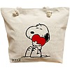 Geanta Canvas Tote pentru femei, model Doggo Love, 40x51 cm, Bej, BEKZ® 16 Geanta Canvas Tote pentru femei