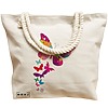 Geanta Canvas Tote pentru femei, model Watercolor Butterfly, 40x51 cm, Bej, BEKZ® 17 model Watercolor Butterfly