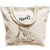 Geanta Canvas Tote pentru femei, model So Cute, 40x51 cm, Bej, BEKZ® 17 model So Cute