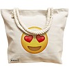 Geanta Canvas Tote pentru femei, model Love, 40x51 cm, Bej, BEKZ® 17 model Love