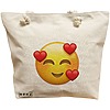 Geanta Canvas Tote pentru femei, model In Love, 40x51 cm, Bej, BEKZ® 16 Geanta Canvas Tote pentru femei