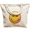 Geanta Canvas Tote pentru femei, model Playful, 40x51 cm, Bej, BEKZ® 17 model Playful