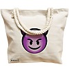 Geanta Canvas Tote pentru femei, model Devil, 40x51 cm, Bej, BEKZ® 17 model Devil