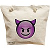 Geanta Canvas Tote pentru femei, model Devil, 40x51 cm, Bej, BEKZ® 16 Geanta Canvas Tote pentru femei