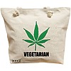 Geanta Canvas Tote pentru femei, model Vegetarian, 40x51 cm, Bej, BEKZ® 16 Geanta Canvas Tote pentru femei