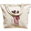 Geanta Canvas Tote pentru femei, model Super Mom 2, 40x51 cm, Bej, BEKZ® 17 model Super Mom 2