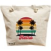 Geanta Canvas Tote pentru femei, model Retro, 40x51 cm, Bej, BEKZ® 16 Geanta Canvas Tote pentru femei