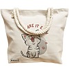 Geanta Canvas Tote pentru femei, model Take it Easy, 40x51 cm, Bej, BEKZ® 17 model Take it Easy