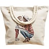 Geanta Canvas Tote pentru femei, model Super mom 3, 40x51 cm, Bej, BEKZ® 17 model Super mom 3