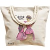 Geanta Canvas Tote pentru femei, model Love Mom, 40x51 cm, Bej, BEKZ® 17 model Love Mom