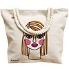 Geanta Canvas Tote pentru femei, model Modern Makeup, 40x51 cm, Bej, BEKZ® 17 model Modern Makeup