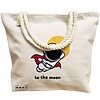 Geanta Canvas Tote pentru femei, model To the moon, 40x51 cm, Bej, BEKZ® 17 model To the moon