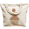 Geanta Canvas Tote pentru femei, model Echilibru Geometric, 40x51 cm, Bej, BEKZ® 17 model Echilibru Geometric