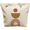 Geanta Canvas Tote pentru femei, model Geometric Art, 40x51 cm, Bej, BEKZ® 16 Geanta Canvas Tote pentru femei