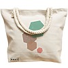 Geanta Canvas Tote pentru femei, model Hexagons, 40x51 cm, Bej, BEKZ® 17 model Hexagons