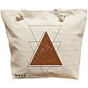 Geanta Canvas Tote pentru femei, model Triangles art, 40x51 cm, Bej, BEKZ® 16 Geanta Canvas Tote pentru femei