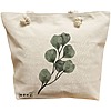 Geanta Canvas Tote pentru femei, model Watercolor Leaves, 40x51 cm, Bej, BEKZ® 16 Geanta Canvas Tote pentru femei