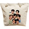 Geanta Canvas Tote pentru femei, model BTS Army 2, 40x51 cm, Bej, BEKZ® 16 Geanta Canvas Tote pentru femei