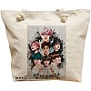 Geanta Canvas Tote pentru femei, model BTS Army 3, 40x51 cm, Bej, BEKZ® 16 Geanta Canvas Tote pentru femei