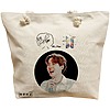 Geanta Canvas Tote pentru femei, model BTS J-Hope, 40x51 cm, Bej, BEKZ® 16 Geanta Canvas Tote pentru femei