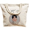 Geanta Canvas Tote pentru femei, model BTS Jin, 40x51 cm, Bej, BEKZ® 17 model BTS Jin