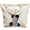 Geanta Canvas Tote pentru femei, model BTS V, 40x51 cm, Bej, BEKZ® 17 model BTS V