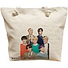 Geanta Canvas Tote pentru femei, model BTS Army 5, 40x51 cm, Bej, BEKZ® 16 Geanta Canvas Tote pentru femei
