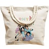 Geanta Canvas Tote pentru femei, model BTS Army 7, 40x51 cm, Bej, BEKZ® 17 model BTS Army 7