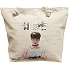 Geanta Canvas Tote pentru femei, model BTS Jungkook 2, 40x51 cm, Bej, BEKZ® 16 Geanta Canvas Tote pentru femei
