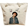 Geanta Canvas Tote pentru femei, model BTS Suga 2, 40x51 cm, Bej, BEKZ® 16 Geanta Canvas Tote pentru femei