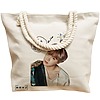 Geanta Canvas Tote pentru femei, model BTS J-Hope 2, 40x51 cm, Bej, BEKZ® 17 model BTS J-Hope 2