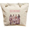 Geanta Canvas Tote pentru femei, model Blackpink 3, 40x51 cm, Bej, BEKZ® 16 Geanta Canvas Tote pentru femei