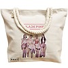 Geanta Canvas Tote pentru femei, model Blackpink 3, 40x51 cm, Bej, BEKZ® 17 model Blackpink 3