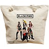 Geanta Canvas Tote pentru femei, model Blackpink 5, 40x51 cm, Bej, BEKZ® 16 Geanta Canvas Tote pentru femei