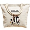 Geanta Canvas Tote pentru femei, model Blackpink 6 cu semnaturii, 40x51 cm, Bej, BEKZ® 16 model Blackpink 6 cu semnaturii