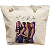 Geanta Canvas Tote pentru femei, model Blackpink 9 cu semnaturii, 40x51 cm, Bej, BEKZ® 16 Geanta Canvas Tote pentru femei