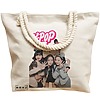 Geanta Canvas Tote pentru femei, model Blackpink k-pop, 40x51 cm, Bej, BEKZ® 17 model Blackpink k-pop