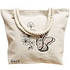 Geanta Canvas Tote pentru femei, model Minimalist Butterfly, 40x51 cm, Bej, BEKZ® 17 model Minimalist Butterfly