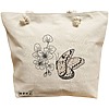 Geanta Canvas Tote pentru femei, model Minimalist Butterfly, 40x51 cm, Bej, BEKZ® 16 Geanta Canvas Tote pentru femei