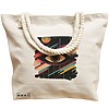 Geanta Canvas Tote pentru femei, model Celestial Eye 1, 40x51 cm, Bej, BEKZ® 16 model Celestial Eye 1