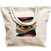 Geanta Canvas Tote pentru femei, model Celestial Eye 4, 40x51 cm, Bej, BEKZ® 17 model Celestial Eye 4