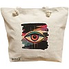 Geanta Canvas Tote pentru femei, model Celestial Eye 8, 40x51 cm, Bej, BEKZ® 16 Geanta Canvas Tote pentru femei