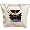 Geanta Canvas Tote pentru femei, model Celestial Eye 10, 40x51 cm, Bej, BEKZ® 17 model Celestial Eye 10