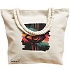 Geanta Canvas Tote pentru femei, model Celestial Eye 13, 40x51 cm, Bej, BEKZ® 20 Geanta Canvas Tote pentru femei